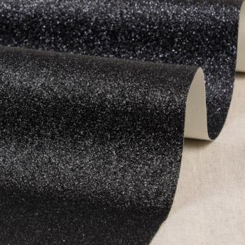 50x70 cm Zuschnitt Glitzerfolie Schwarz